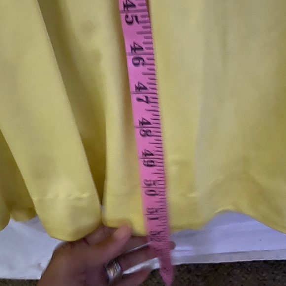 Vintage yellow keyhole jersey maxi disco dress S/M - Picture 12 of 12